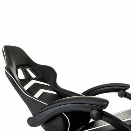 Кресло компьютерное BRABIX Shooter GM-123, 2 подушки, экокожа, черное/белое_10