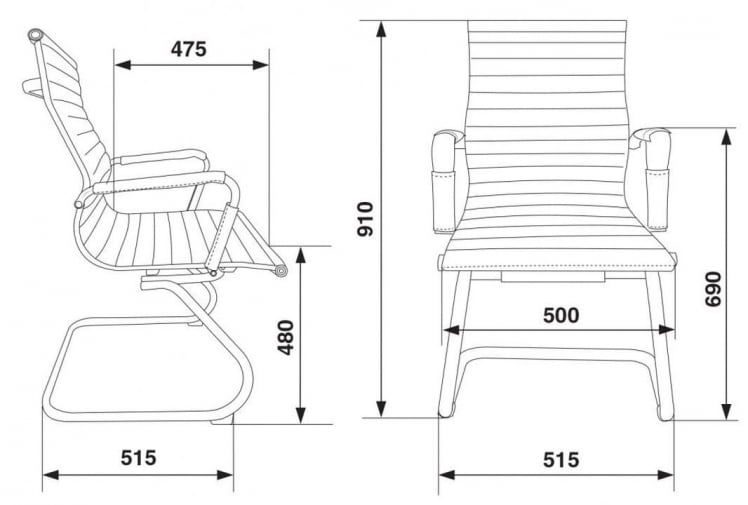 Кресло для посетителя Бюрократ CH-883-LOW-V/BLACK_1