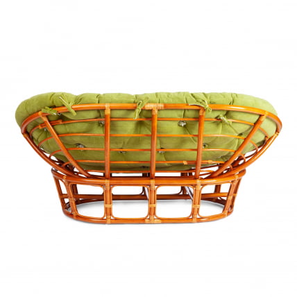 Диван MAMASAN/МАМАСАН 23/02 W /с подушкой/ подушка 182х119 см, 169х102х80 см, Honey (мед), флок, олива, 23_3