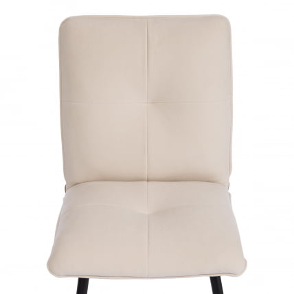 Стул обеденный Sweet флок , 46х55х88, молочный/черный, 4_5