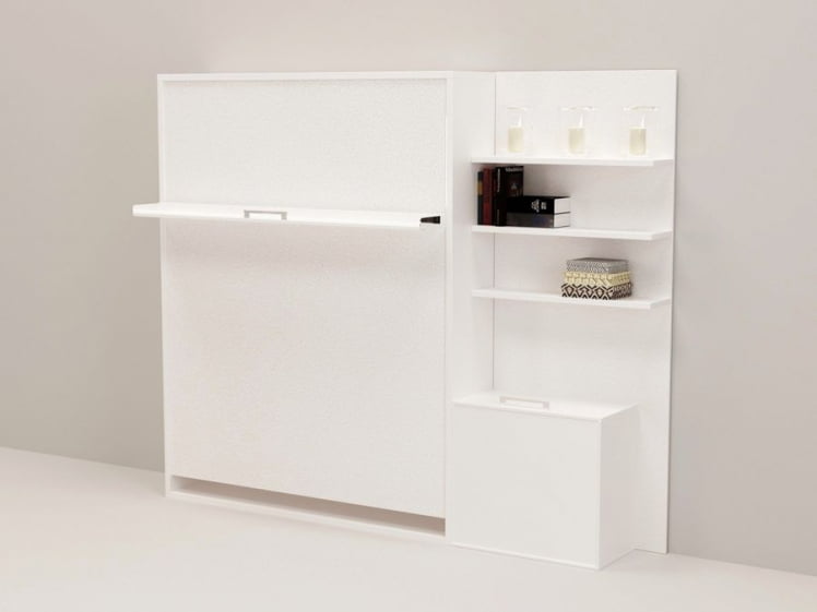 Откидная кровать с полкой Смарт 1 К 1600+П правая Венге_0