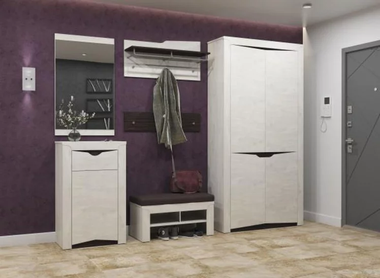 Зеркало навесное Лючия 33.13-01 Бетон пайн белый_1