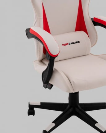 Кресло спортивное TopChairs Phantom бело-красный_7