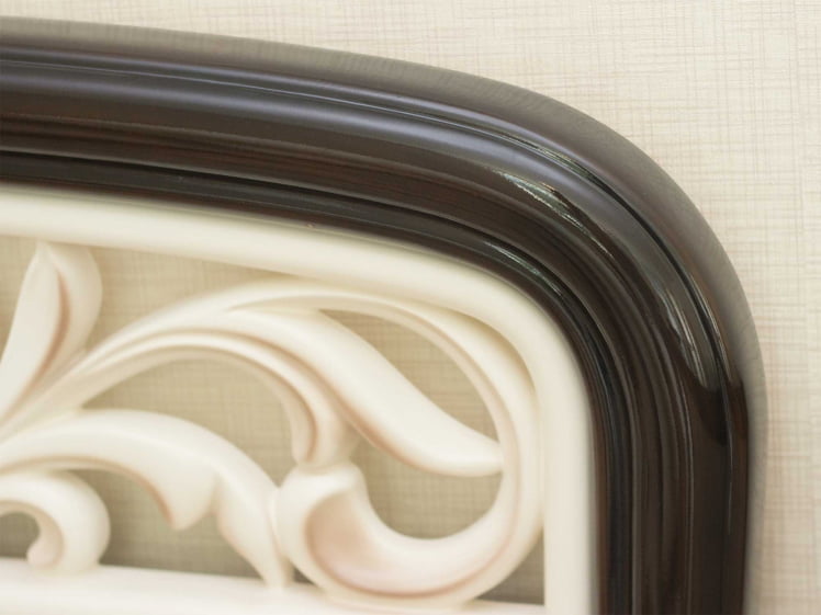 Кровать 180*200 Катрин 92.04 Дуб венге Белый песок Санчо крем_2