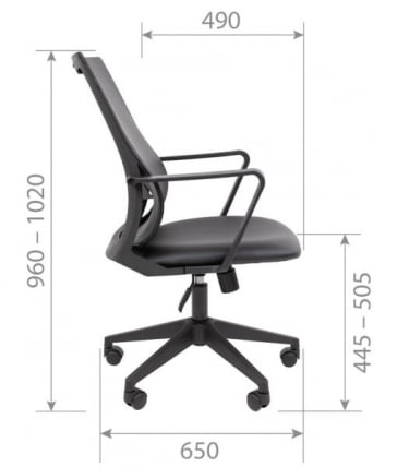 Кресло руководителя Chairman 545 БП экокожа Черный_4