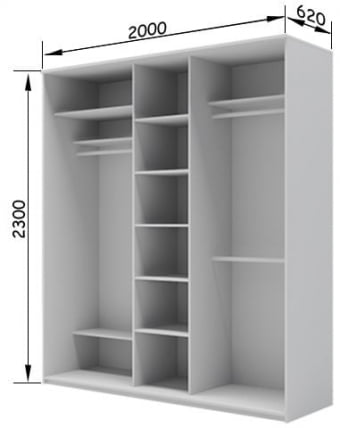 Шкаф-купе Хит-23-20-555 Бук бавария светлый_1