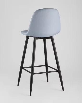 Стул барный Валенсия с подножкой Голубой_5