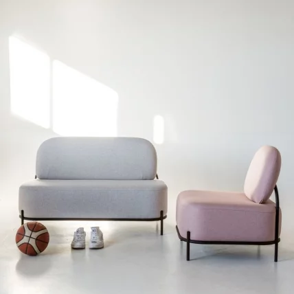 Диван Gawaii 2-х мест Тем серый_5