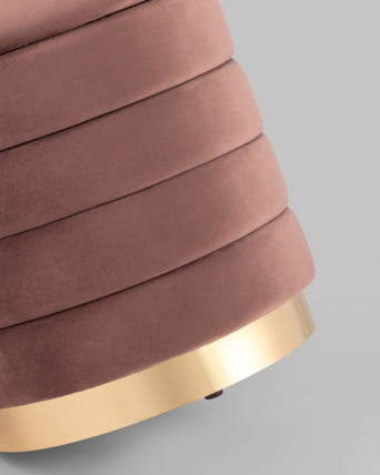 Пуф Франсис с ящиком велюр Пыльно-розовый_2