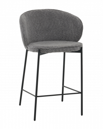 Стул полубарный Тисдейл букле темно-серый_0