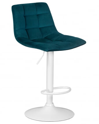 Стул барный DOBRIN TAILOR WHITE (морской волны велюр (MJ9-99)) 2 шт_2