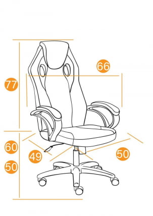 Кресло RACER GT MILITARY кож/зам/ткань, хаки/хаки, TW 28_5