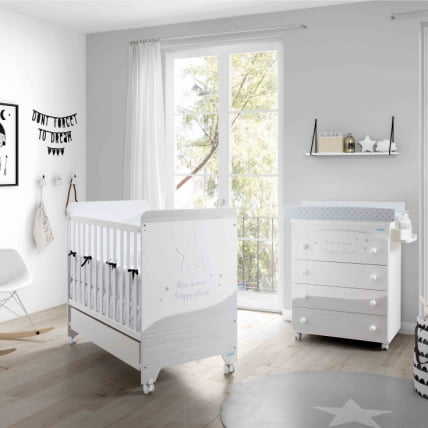 Комод пеленальный Micuna Cosmic B-970 White/Ash Grey Stars_1