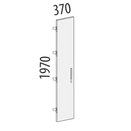 Дверь с замком правая Альфа 64.67 Дуб Кронберг_1