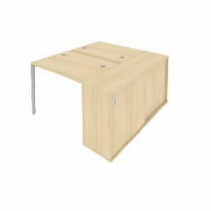 Рабочая станция с опорным шкафом-купе Metal SystemБ.Б.РС-СШК-1.1 Акация/Серый_0