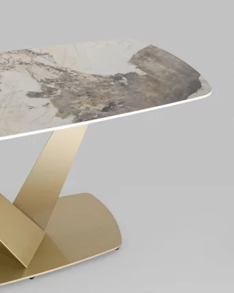 Обеденный стол Аврора 160x90 Белый мрамор_4