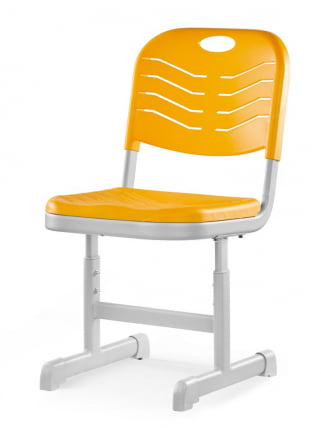 Стул ученический регулируемый пластиковый (рост 3-5) Желтый_0