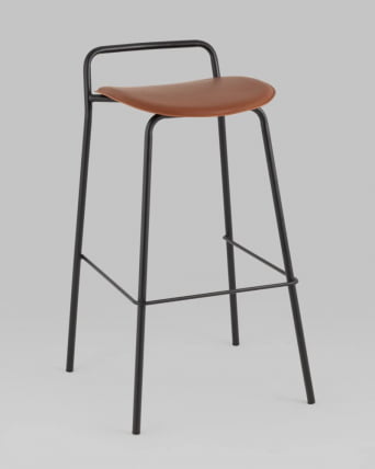 Стул барный Mantis экокожа коричневый_0