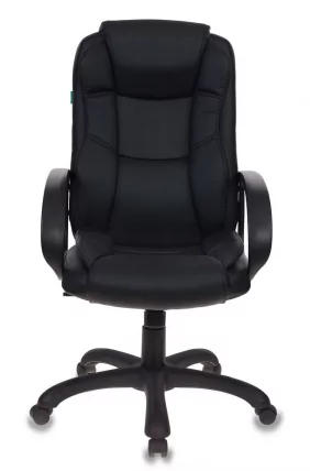 Кресло руководителя Бюрократ CH-839/BLACK экокожа черный Пегас_1