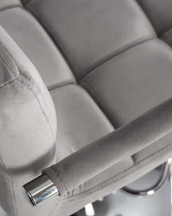 Стул барный DOBRIN KRUGER ARM Серый велюр MJ9-75_9