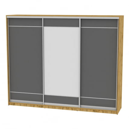 Шкаф-купе B-220х270х60-1(ДВ-Графит-D7D8D7)_0