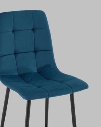 Стул полубарный Одди ПБ велюр синий_6
