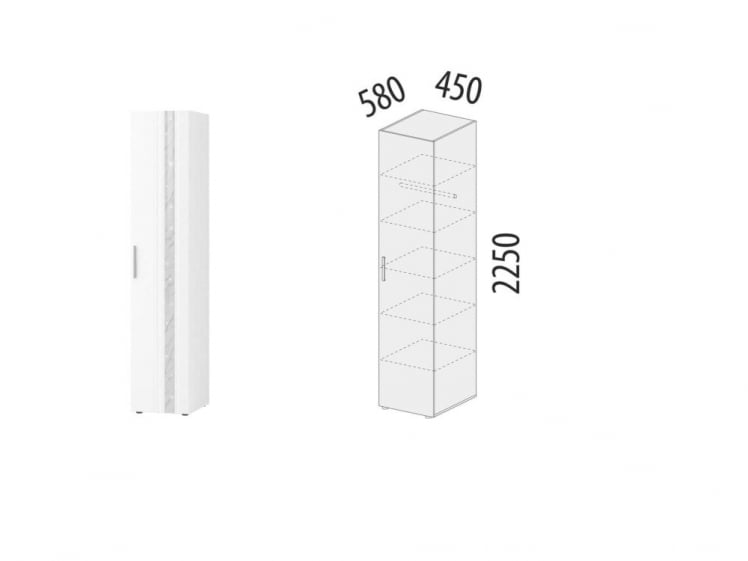 Шкаф-пенал (лев/прав) Николь 901.10_2