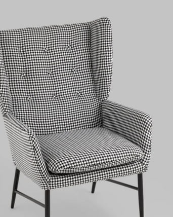 Кресло Мэйден Гусиная лапка черно-белый_4