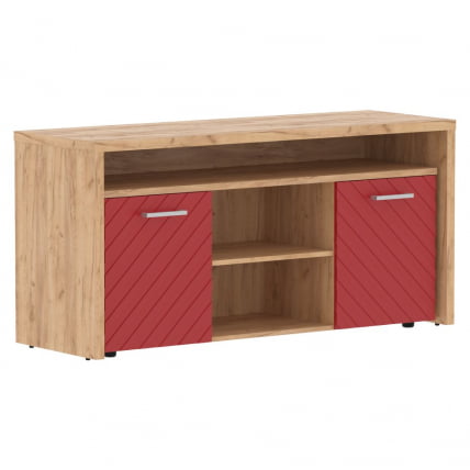 Тумба с фригобаром Torr LUX TLTF-3D Дуб Бофорд Красный_0