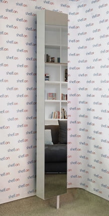 Поворотный зеркальный шкаф Lupo Белый_3