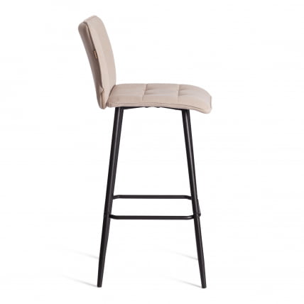 Барный стул Bari/Бари велюр, бежевый, 7, 45х56х110 см_1
