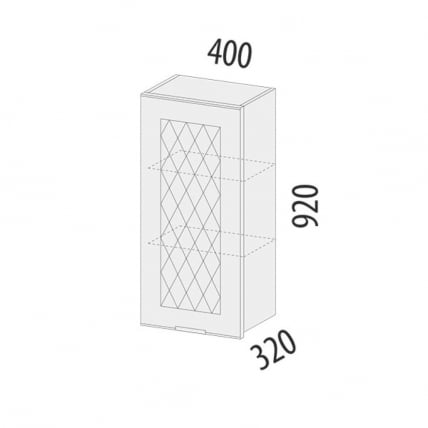 Шкаф кухонный с решеткой (лев/прав) Бостон 104.23_4