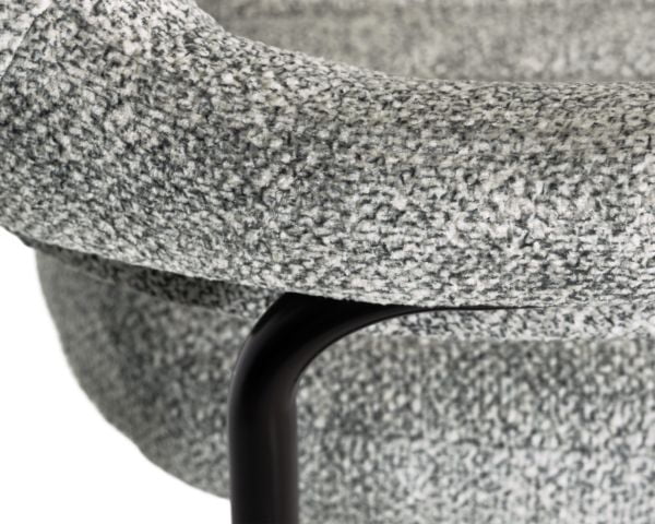 Стул барный DOBRIN CHARLY BLACK (светло-серый твид (LEO04)) 2 шт_8