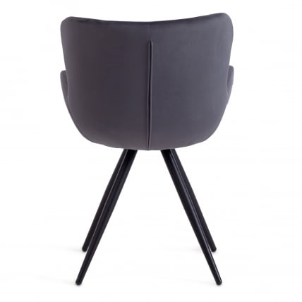 Кресло BOEING ( mod. 9120) металл/вельвет, 42x58x84.5x47см, серый (HLR 21)/черный_3