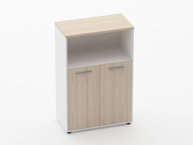 Шкаф 2 широкий закрытый с нишей Deka 10.12.111 Туя/Белый_0