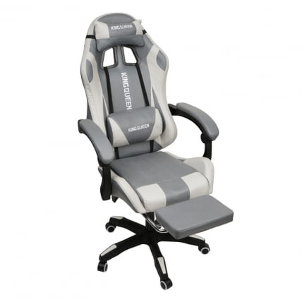 Кресло 907 KINGQUEEN, замша, цвет серый с массажем, арт 907-Dark-Grey_4