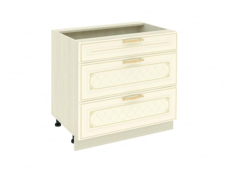 Стол с 3 ящиками (метабоксы) Милана 23.67 Сосна Астрид/Ваниль_0