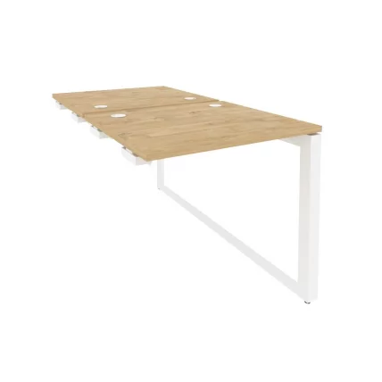 Стол-приставка двойной на О-образном м/к к опорым элем. ONIX O.MO-D.SPR-0.7 Тиквуд Светлый/Белый_0