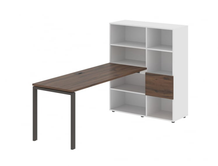 Рабочая станция EDIS EURST 1117 Дуб Денвер темный Мокко Белый_0