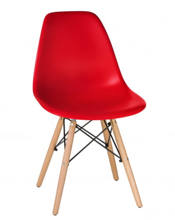 Стул обеденный DOBRIN DSW (ножки светлый бук, цвет красный (R-02)) 4 шт_1