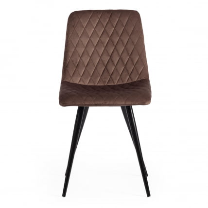 Стул CHILLY X (mod. 7096) ткань/металл, 45x53х88 см, высота до сиденья 50 см, коричневый barkhat 12/черный_4