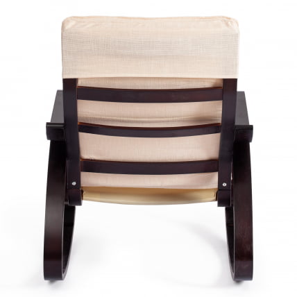 Кресло-качалка mod. AX3005 mod. AX3005 дерево береза, ткань: полиэстер/хлопок, 61х94,5х104 см, дерево: венге #9, ткань бежевая 1501-4_3