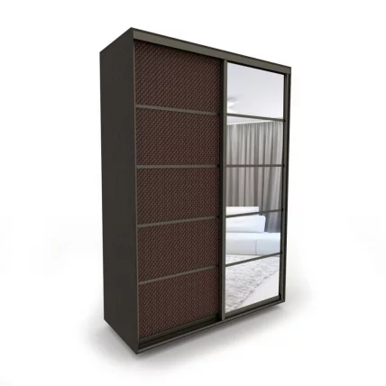 Шкаф-купе 2-х дверный Акцент-Квадро КВ 1000х600 Венге/Бронза_0