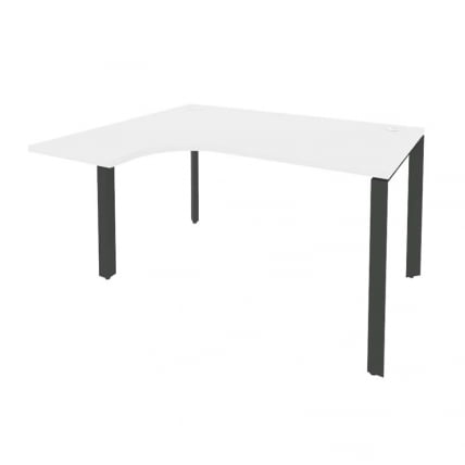 Стол эргономичный левый на П-образном м/к ONIX O.MP-SA-3L Белый Бриллиант/Антрацит_0