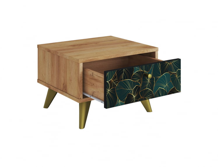 Тумба прикроватная Фьюжн ТМ-004 дуб крафт золотой/TROPICAL_1