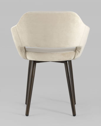 Стул с подлокотниками Саймон велюр Бежевый_4
