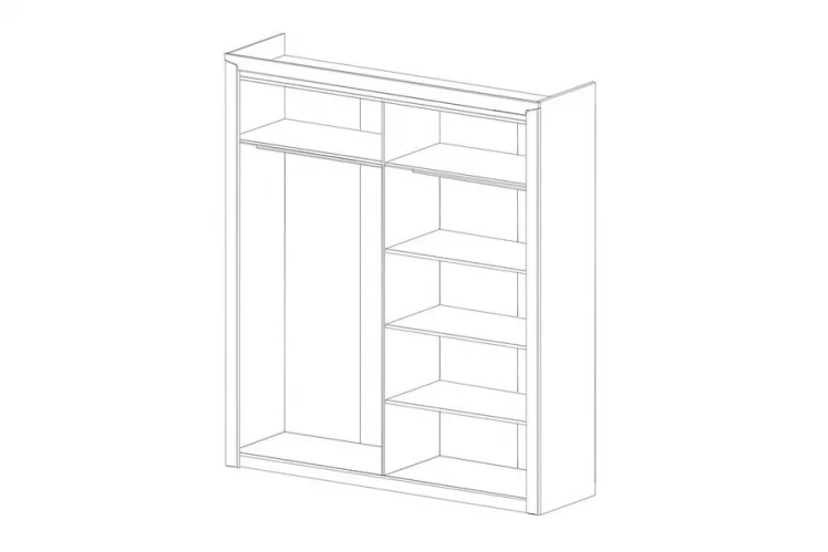 Комплект полок для четырехдверного шкафа (3 шт.) Соренто 02 Дуб Стирлинг_1