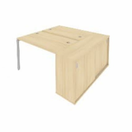 Рабочая станция с опорным шкафом-купе Metal System Б.РС-СШК-1.2 Акация/Серый_0