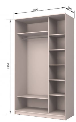 Шкаф-купе Хит-23-12-11 Дуб млечный_3