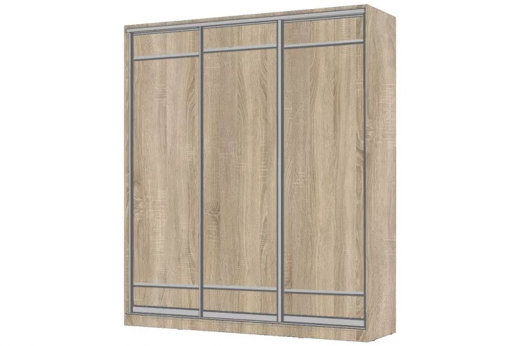 Шкаф-купе 3-х дверный Виктория 2000х584х2300, Дуб сонома светлый 20ДЛЛЛДЛЛЛДЛЛЛ-ЯЯПП-Дсс 310-3378_0